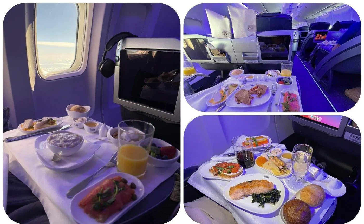 Питание в салоне Lujo Black Jet Boeing 757-200 AZUR air